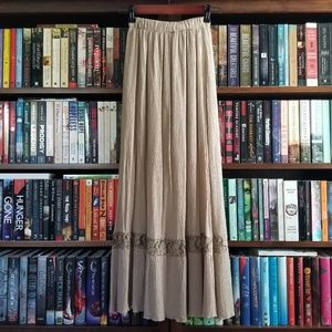 NWOT Long Beige Skirt